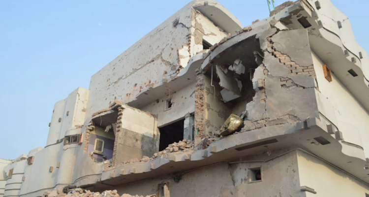 Lugar de un ataque con misiles indio cerca de Bahawalpur, provincia de Punjab, Pakistán