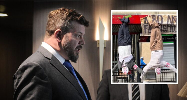 Kaiser y foto de muñeco publicada por las JJCC: “Los únicos que pactan con nazis son los comunistas”