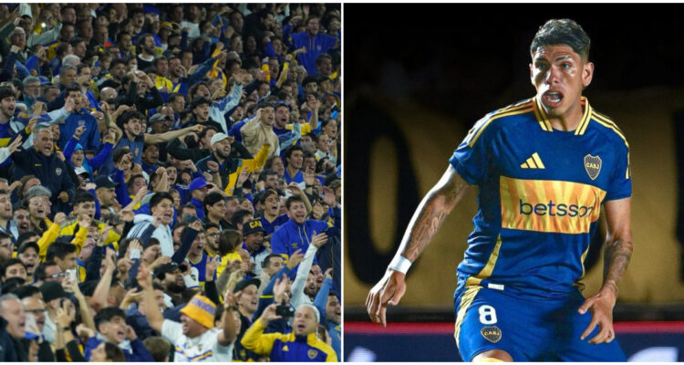 La hinchada de Boca Juniors en el duelo ante Lanús