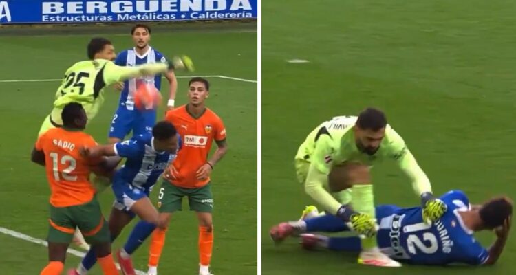 Árbitro en La Liga cobró inexistente penal.