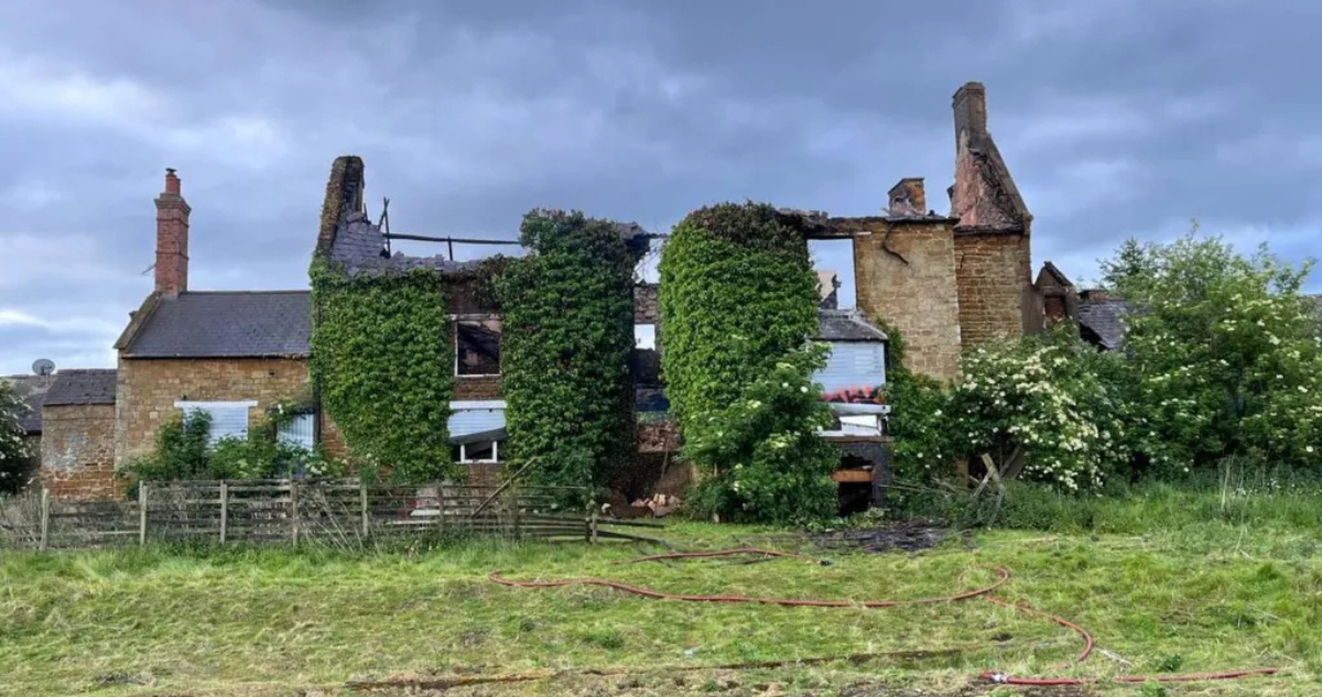 Incendio en finca de los Spencer