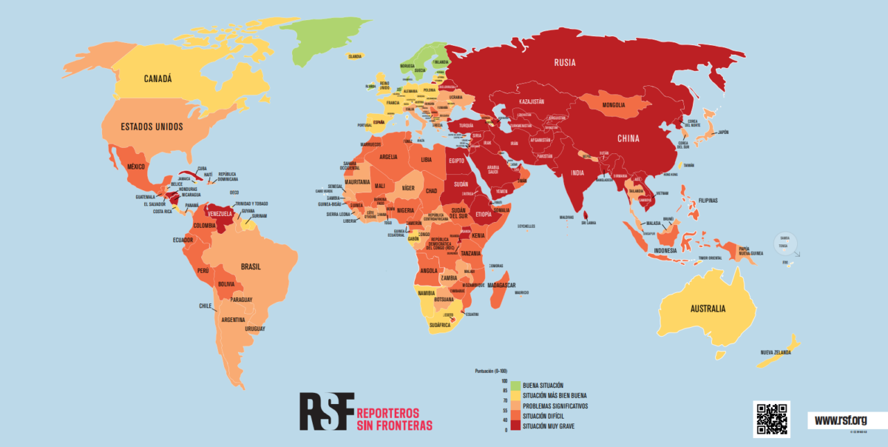 LIbertad de prena en el mundo