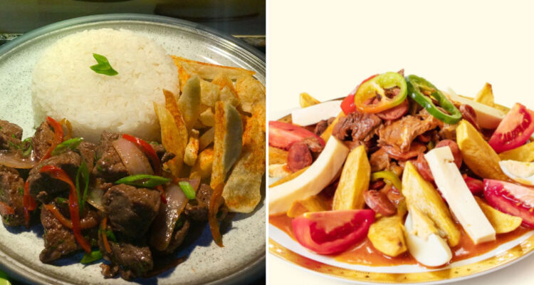 Lomo Saltado peruano y Pique Macho de Bolivia