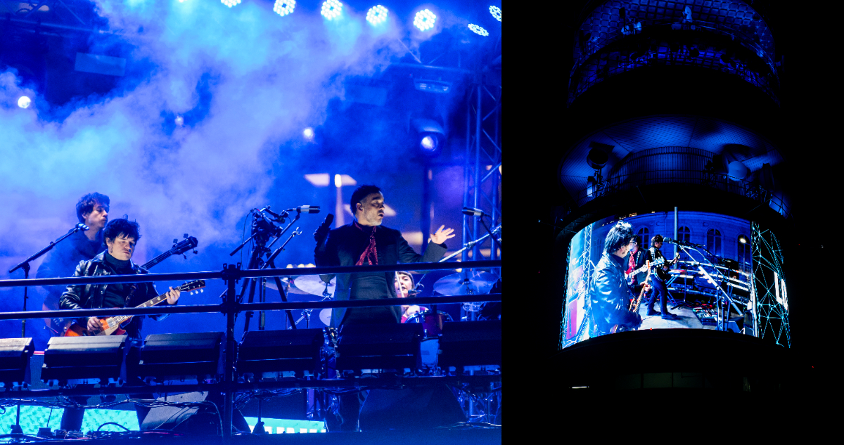 Los Bunkers sorprenden con concierto en la Alameda para celebrar medio siglo de la Torre Entel