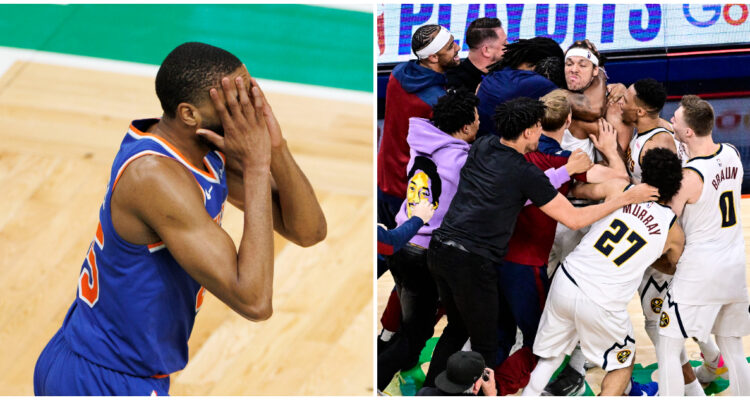 Los Knicks y los Denver Nuggets celebran su remontada en el Game 1 de playoffs de NBA
