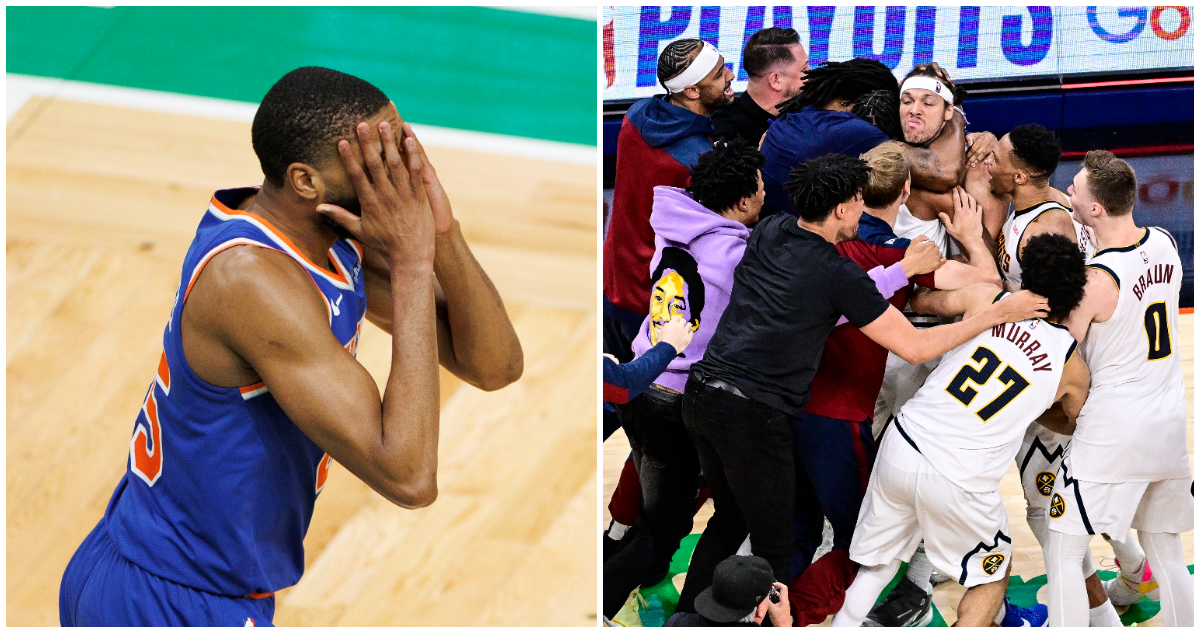 Los Knicks y los Denver Nuggets celebran su remontada en el Game 1 de playoffs de NBA