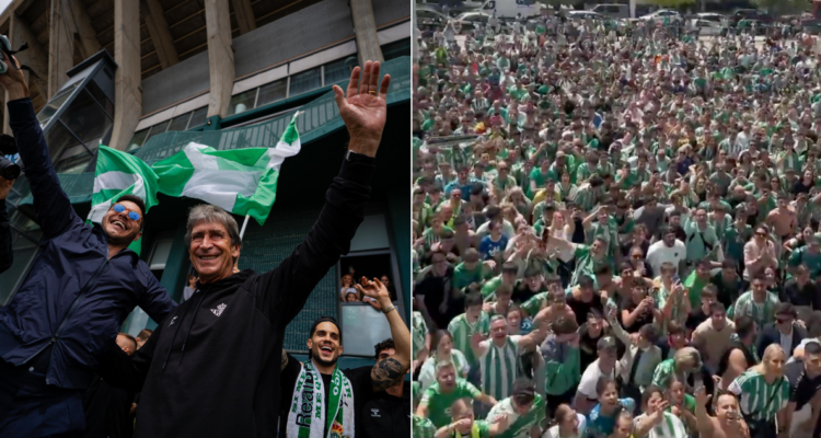 Miles de hinchas aclaman a Pellegrini y al Betis tras histórica clasificación a la final de Conference League.