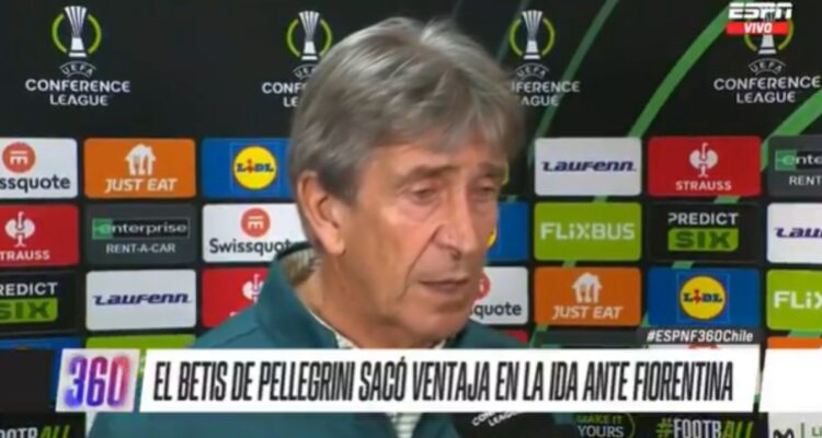 Manuel Pellegrini y su reacción tras triunfo de Real Betis ante Fiorentina