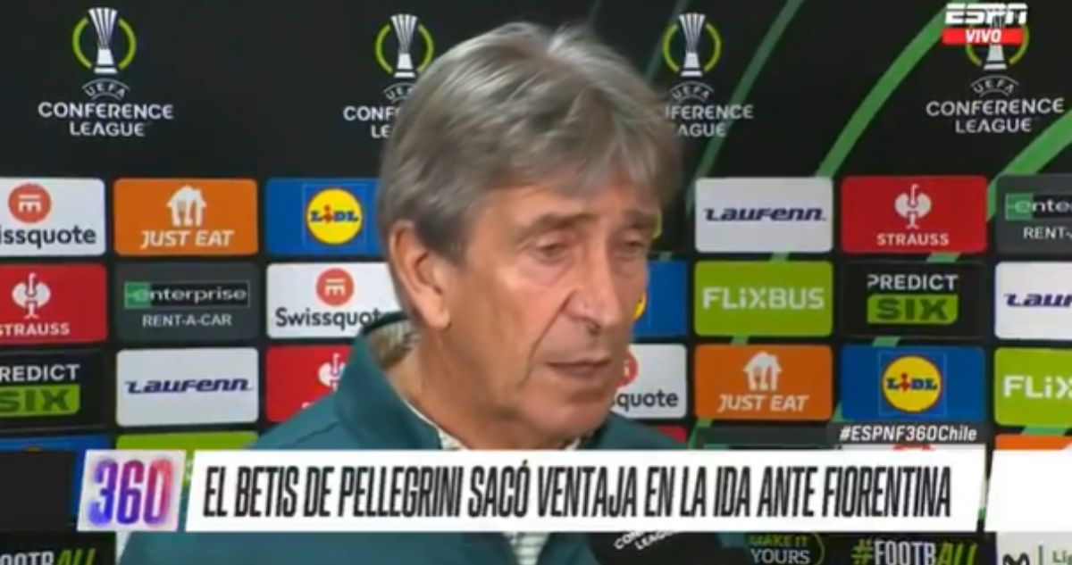 Manuel Pellegrini y su reacción tras triunfo de Real Betis ante Fiorentina