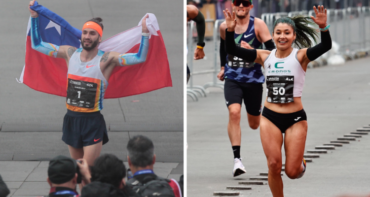 Carlos Díaz fue el mejor en el Maratón de Santiago y Nicole Urra se quedó con premio ‘Erika Olivera’