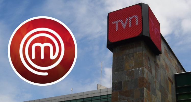 Fachada de TVN y logo de Masterchef en miniatura en referencia a supuesta cancelación del programa