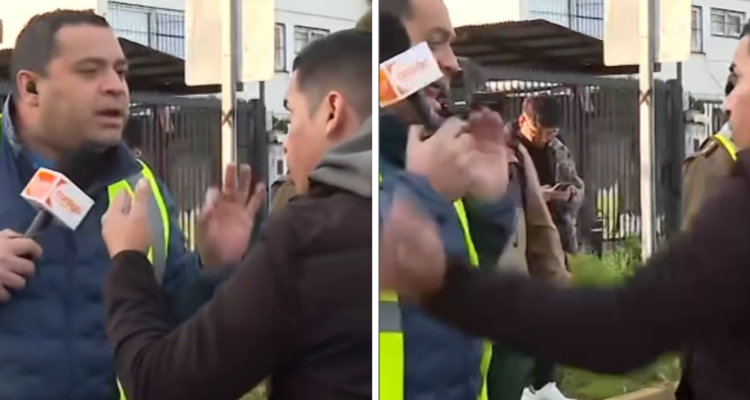 “No voy a aguantar”: Periodista de Chilevisión fue agredido por conductor en medio de fiscalización
