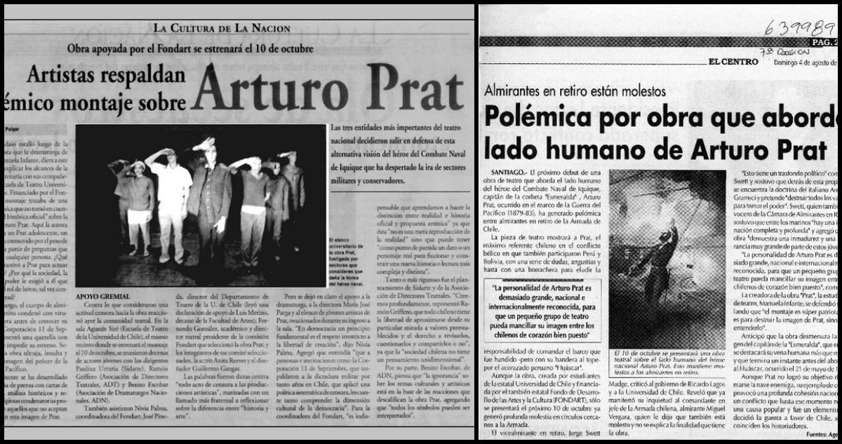 "Prat": La obra de teatro que escandalizó al Chile del 2002
