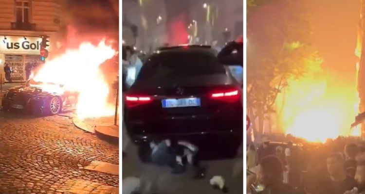 Atropello, incendios y 43 detenidos: caos en París tras la clasificación del PSG a final de Champions