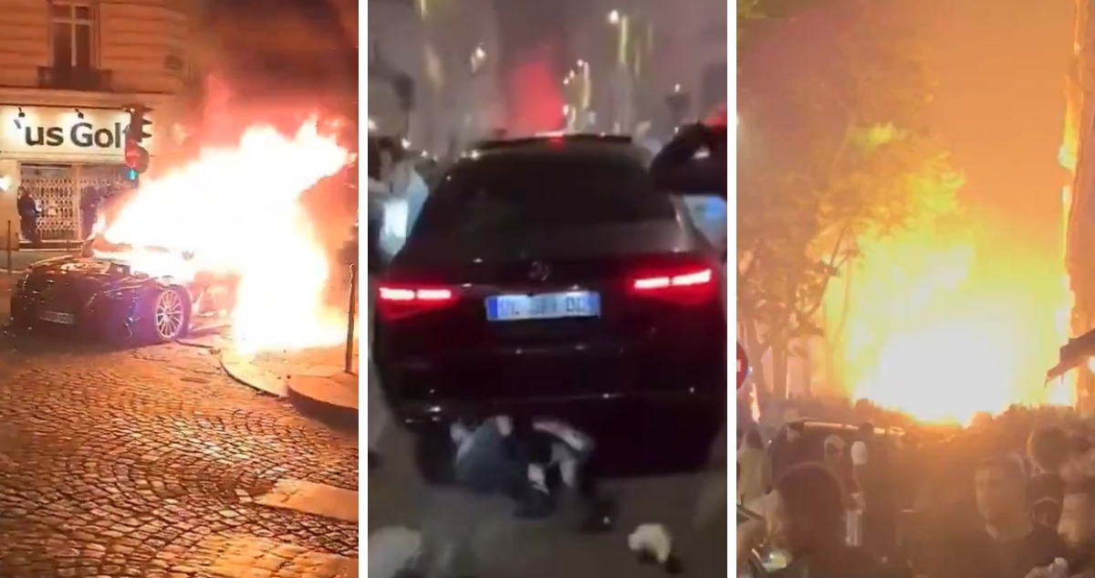 Atropello, incendios y 43 detenidos: caos en París tras la clasificación del PSG a final de Champions
