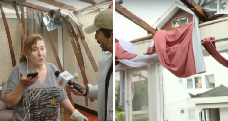 Ema, damnificada por el tornado de Puerto Varas en conversación con Canal 13