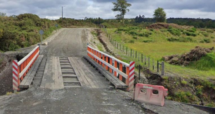 Uno de los puentes que será cambiado en Dalcahue