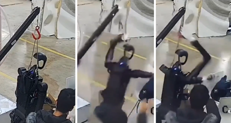 Robot humanoide se descontrola en China