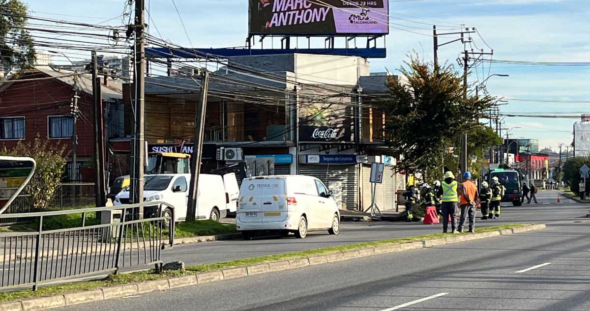 Roturas de matriz de gas en San Pedro de la Paz