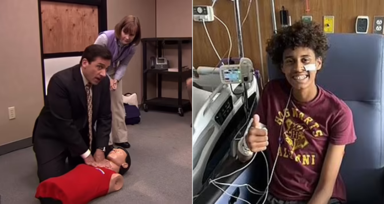 Gracias a The Office: hincha salva vida de joven beisbolista al practicar RCP al ritmo de Stayin Alive.