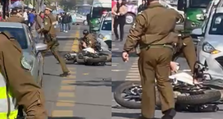 Tiroteo en Plaza de San Bernardo termina con un sujeto en moto baleado por Carabineros