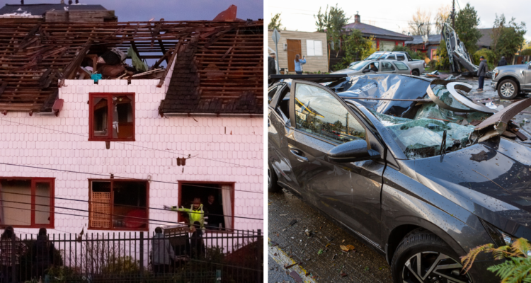 Estragos de tornado en Puerto Varas