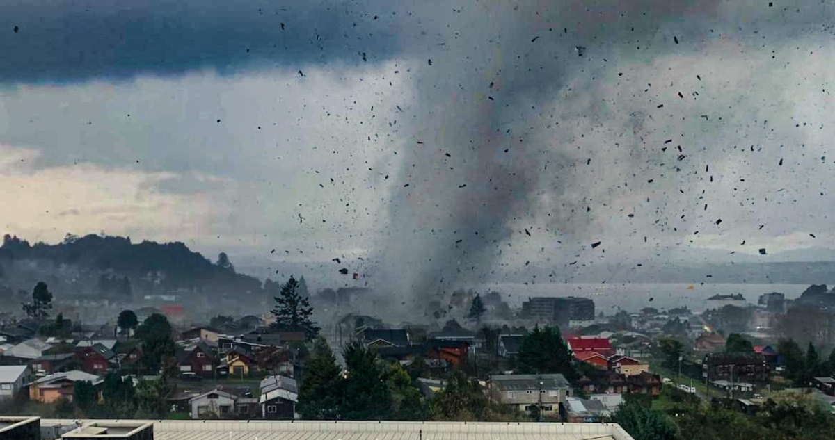 Declaran Alerta Amarilla para La Araucanía y Los Ríos por posibles tornados y trombas marinas