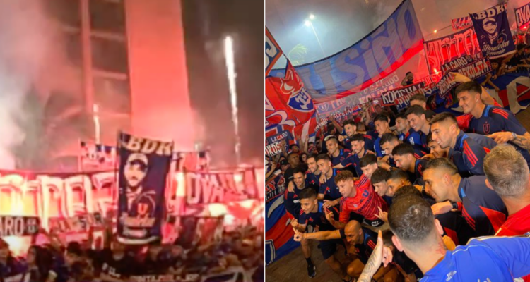 El masivo hotelazo de los hinchas de La U al plantel a horas de crucial duelo ante Botafogo.