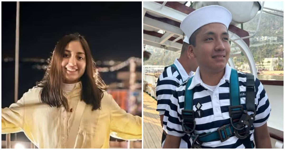 Los cadetes América Yamileth Sánchez y Adal Jair Marcos