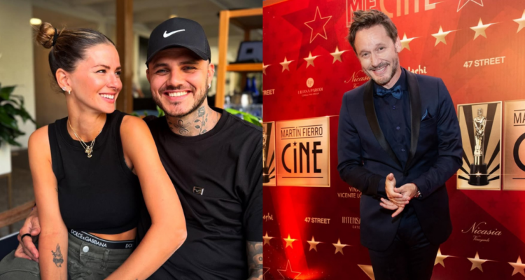 Cina Suárez junto a Mauro Icardi y Benjamín Vicuña