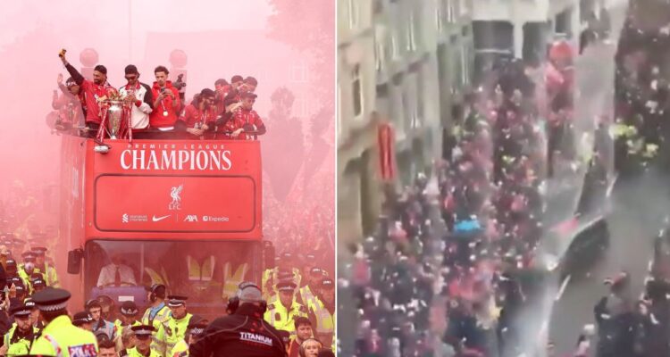 Auto atropella varios hinchas en medio del Liverpool Parade