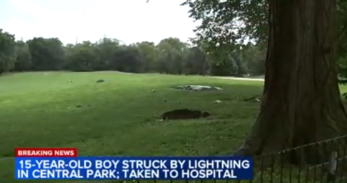 Adolescente de 15 años es impactado por un rayo en Central Park de Nueva York