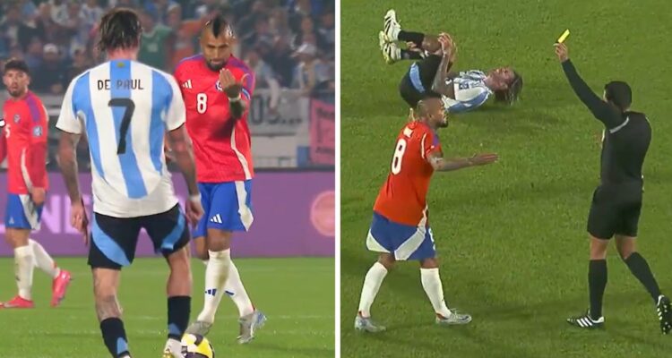 Vidal ‘desafió’ a De Paul y le pidió que lo encarara: ‘King’ recibió ridícula amarilla minutos después