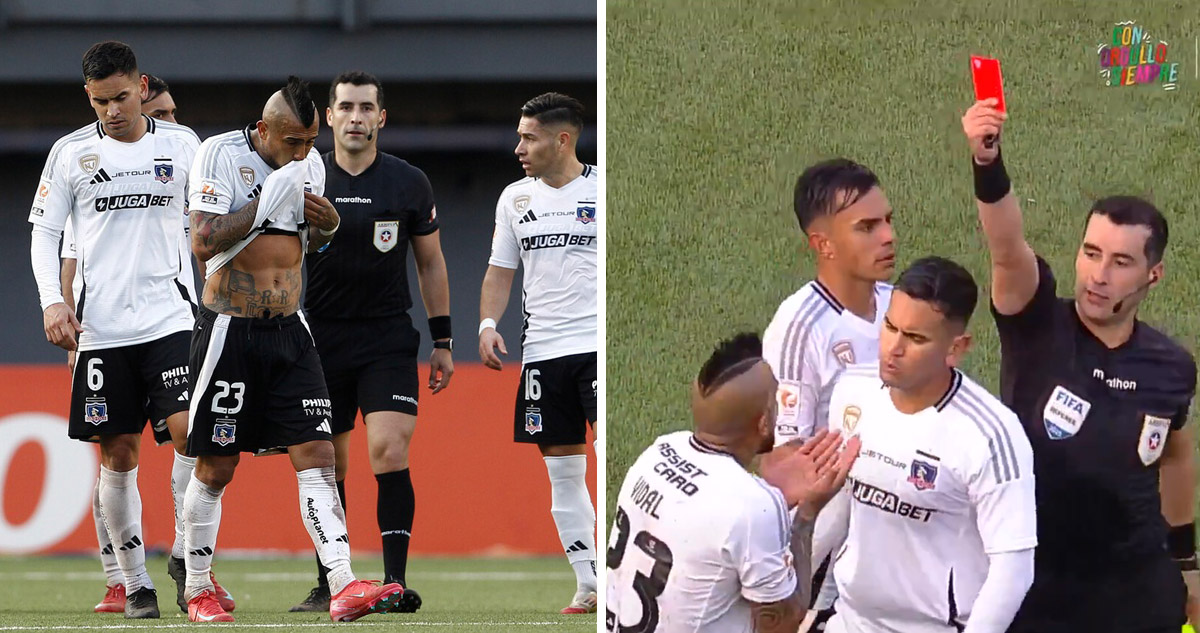 Arturo Vidal destrozó al árbitro que lo expulsó ante Audax Italiano.