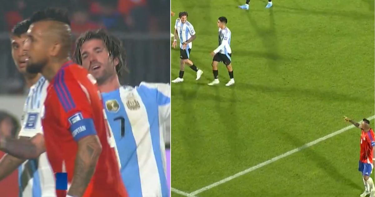 Arturo Vidal no aceptó conciliación con Rodrigo De Paul y lo invitó a pelear rumbo a camarines