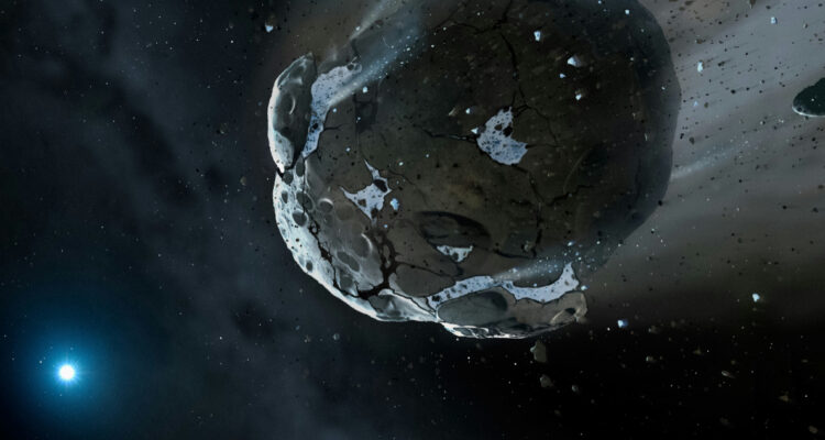 Imagen ilustrativa del asteroide que podría impactar la Luna