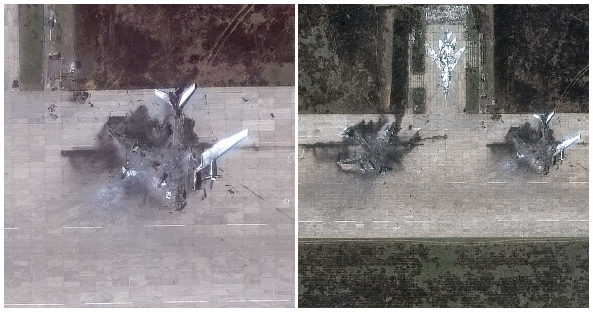 Aviones rusos destruidos