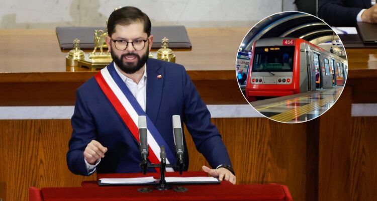 Boric anuncia que Metro llegará al Aeropuerto de Santiago, Lo Espejo y al poniente de Maipú