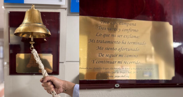 Fotos del ritual de la camapana, por el Día Mundial del Superviviente de Cáncer