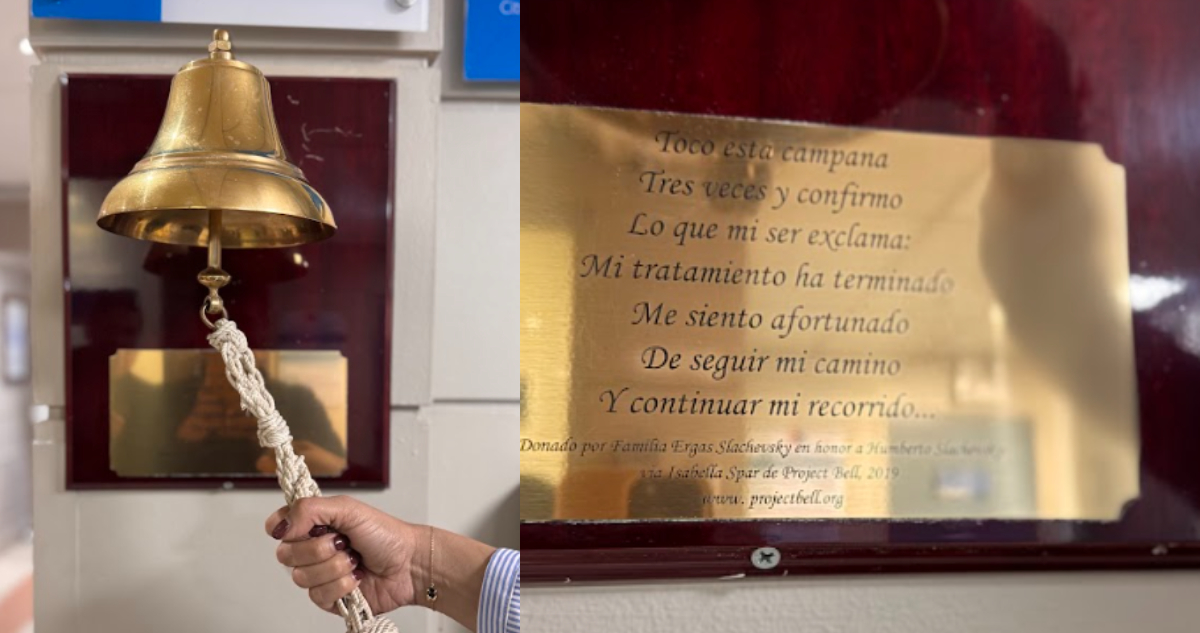 Fotos del ritual de la camapana, por el Día Mundial del Superviviente de Cáncer