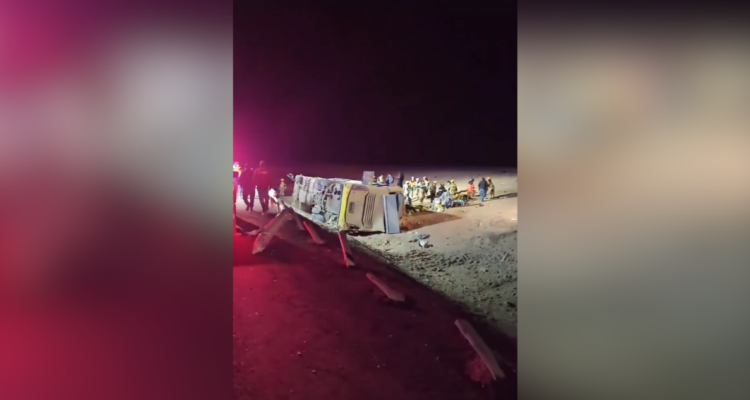 Bus vuelca en Ruta 5 Norte a la altura de Taltal: reportan tres fallecidos y varios heridos