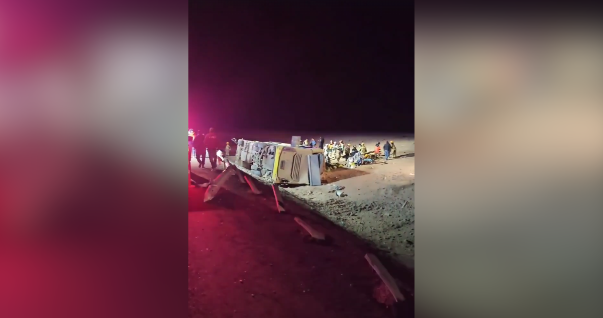Bus vuelca en Ruta 5 Norte a la altura de Taltal: reportan tres fallecidos y varios heridos