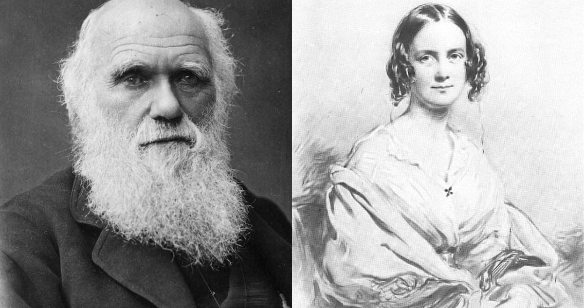 Charles Darwin y su esposa Emma Wedgwood
