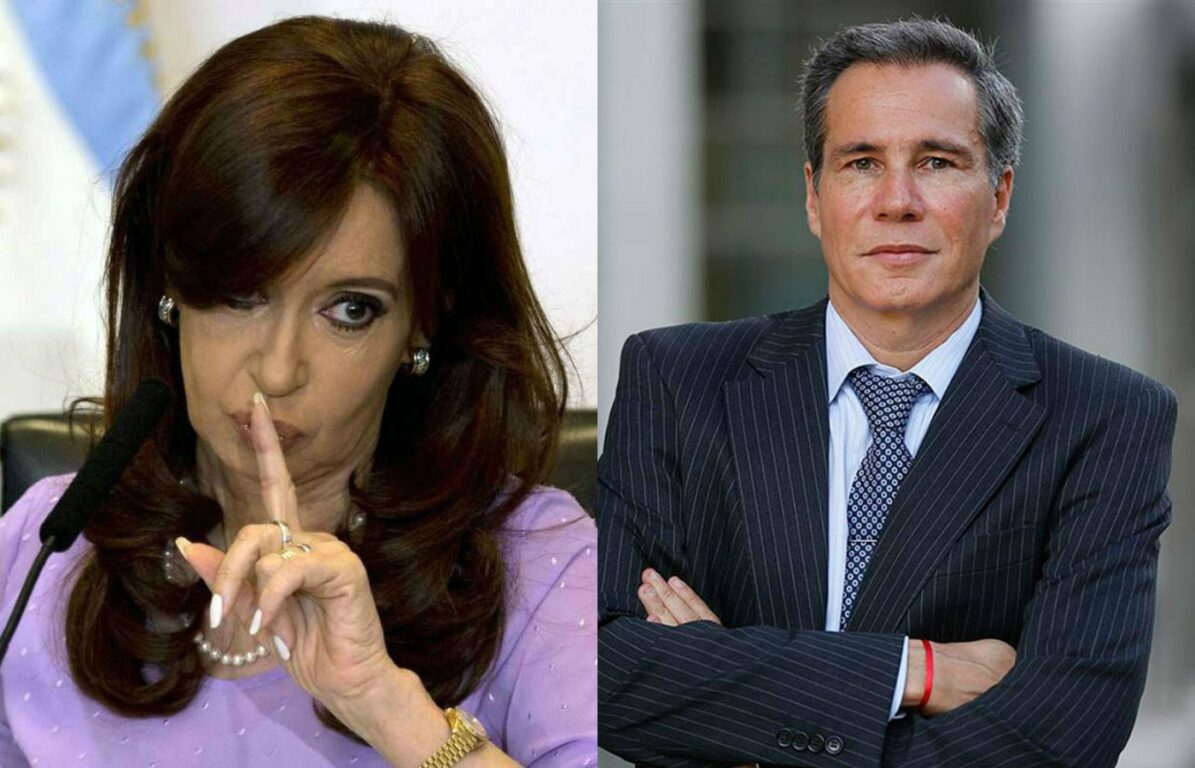 En la imagen, la expresidenta Cristina Fernández y el fiscal Alberto Nissman.