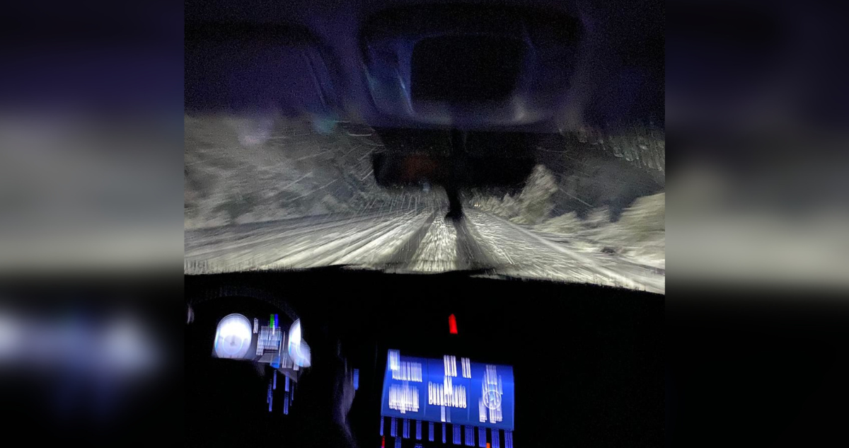 Caída de nieve en Cuesta La Dormida