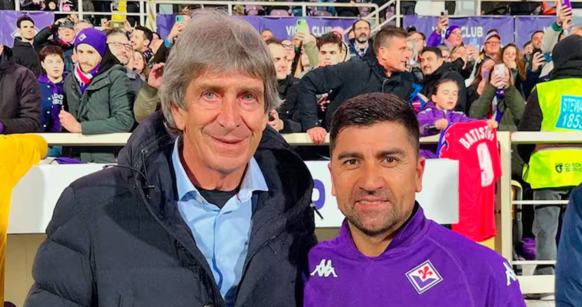 David Pizarro junto a Manuel Pellegrini