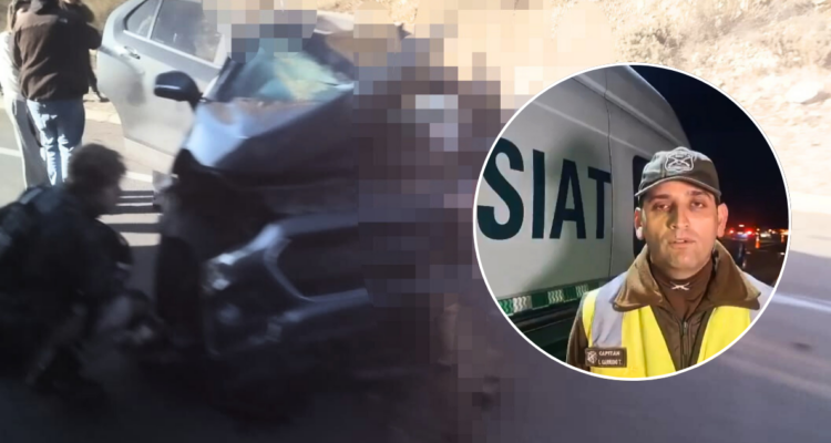 Tragedia familiar en Ruta 5 Norte a la altura de Ovalle: 3 fallecidos tras violento choque con barrera