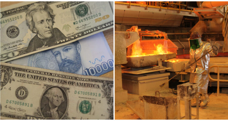 El dólar cae frente al peso chileno y los futuros del cobre se disparan favorablemente