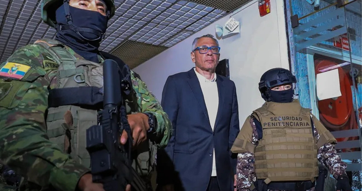 El exvicepresidente ecuatoriano Jorge Glas asistiendo al juicioen donde fue condenado