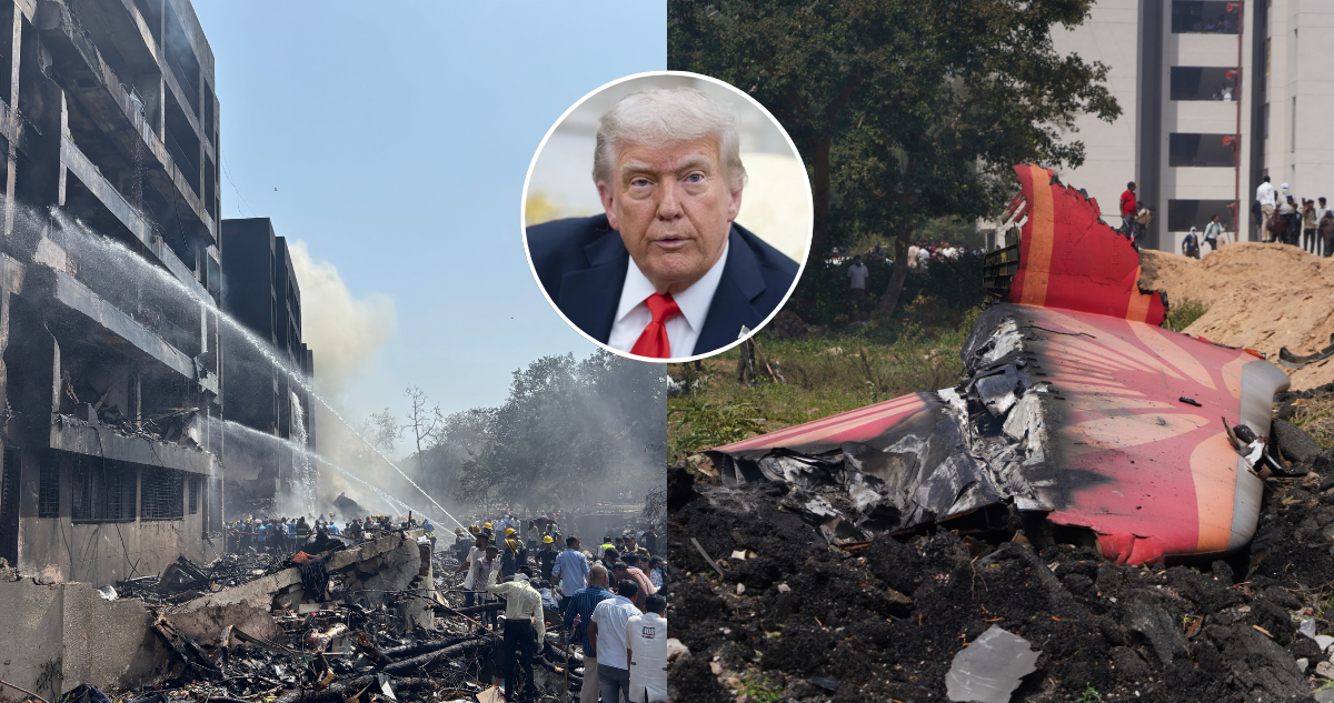Trump ofrece ayuda inmediata a la India para labores de rescate tras tragedia aérea